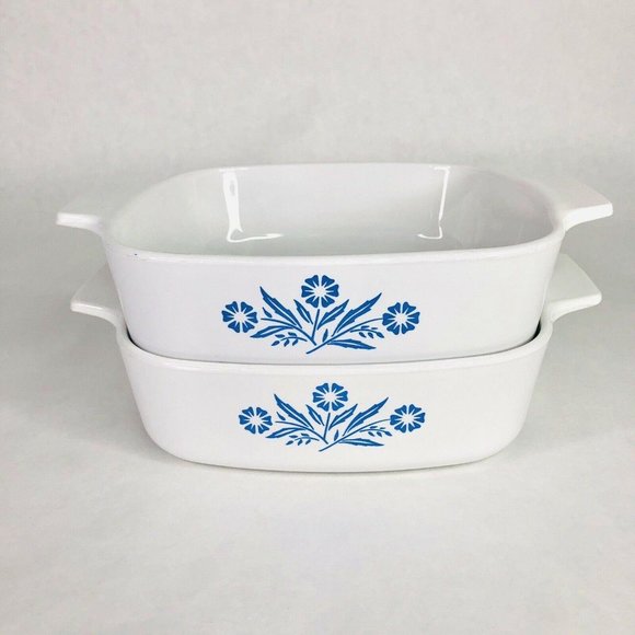 3 Corning Ware Casserole Dishes Cornflower Blue 1 Petite P-41-B 2 Quart A-1-B - Picture 2 of 12